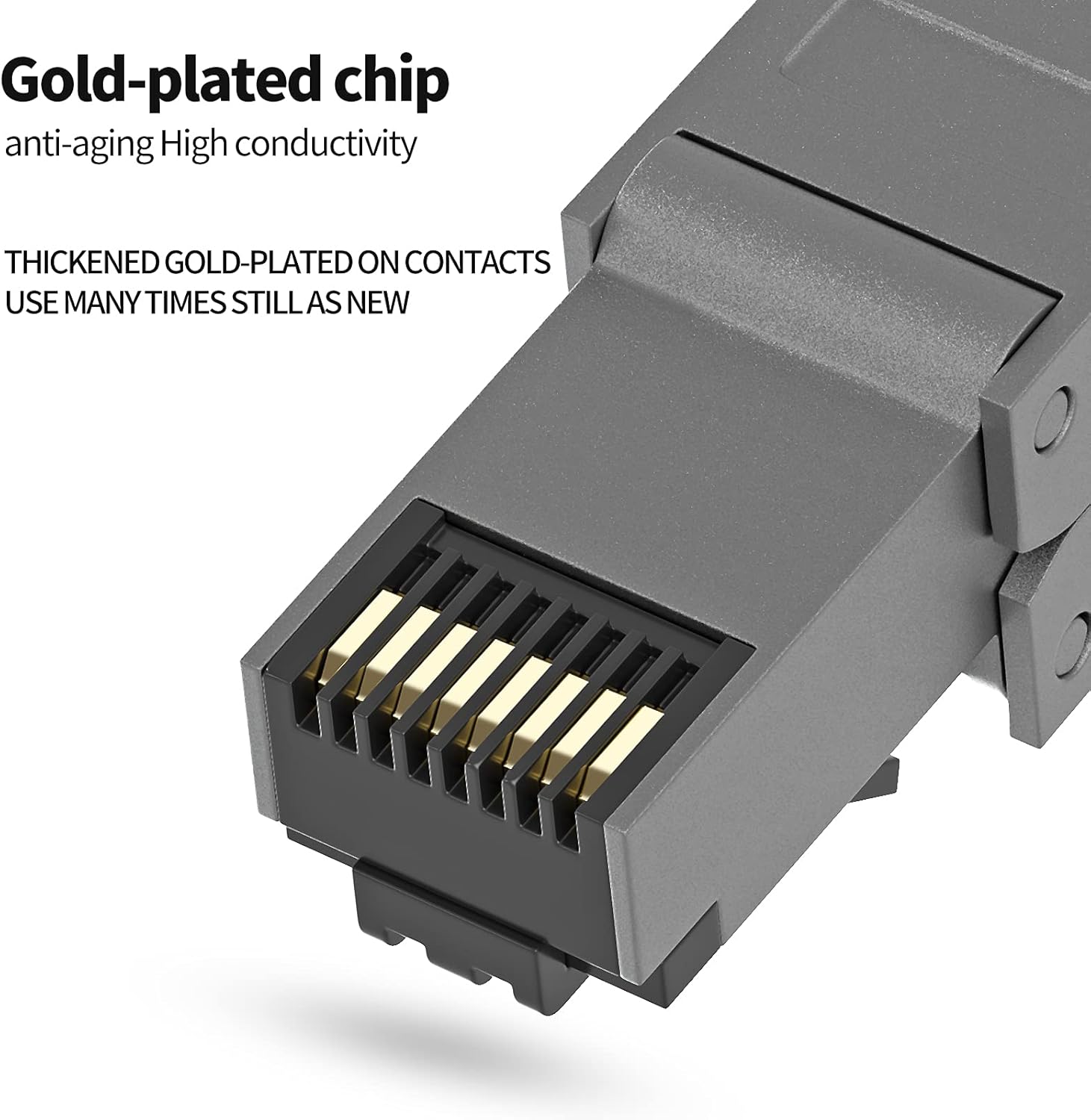 Conectores Cat8 RJ45 sin herramientas Industrial Ethernet Easy Jack Blindado Crystal Head Termination Plug (2pcs)