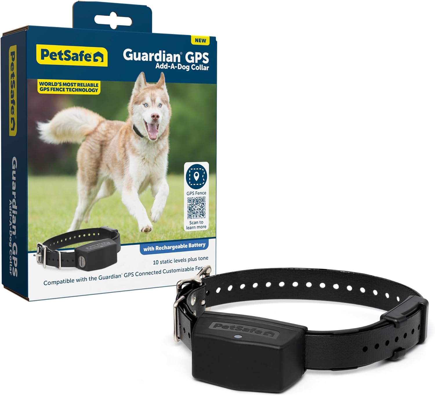 PetSafe Guardian GPS Add-A-Dog Collar para perro  Collar de perro adicional para Guardian GPS conectado con valla personalizable utilizando la