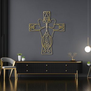 Arte de pared de metal espiritual de mariposa, arte de metal con cruz única, decoración de pared de iglesia religiosa, letreros de metal, decoración Arte de pared de metal espiritual de mariposa, arte de metal con cruz única, decoración de pared de iglesia religiosa, letreros de metal, decoración