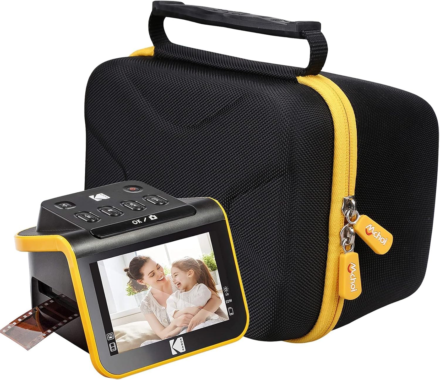 Mchoi Funda de transporte a prueba de golpes adecuada para escáner de película Kodak Slide N SCAN y Slide con pantalla LCD grande de 5 pulgadas,