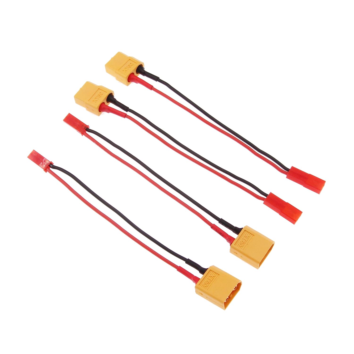 4pcs JST a XT60 macho hembra RC conector adaptador cable con 20awg 4inch cable (E86-4)