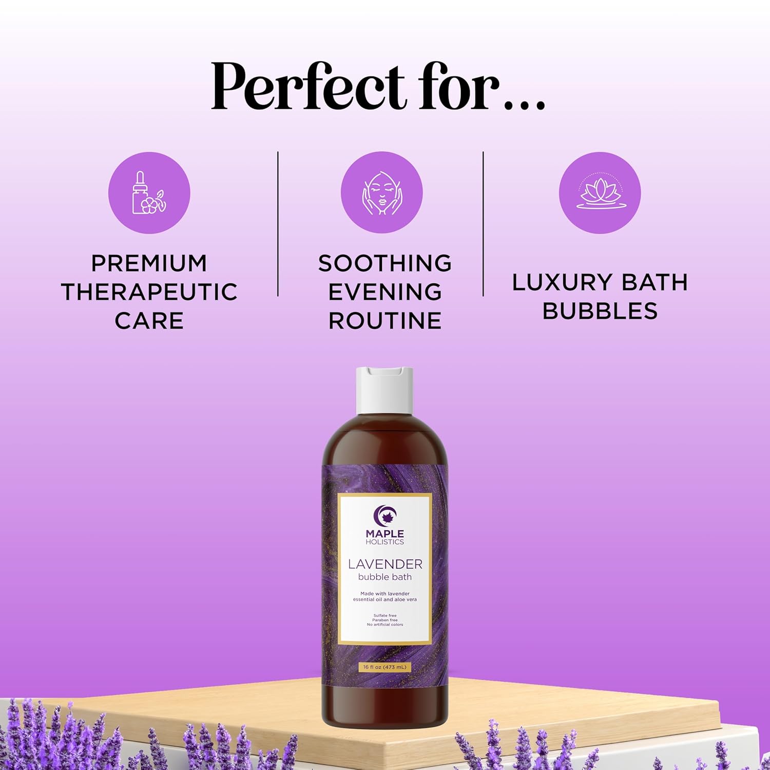 Jabón de baño de burbujas de lavanda de alta calidad, jabón de baño de burbujas de aromaterapia y aceite de baño de lavanda de lujo para piel seca,
