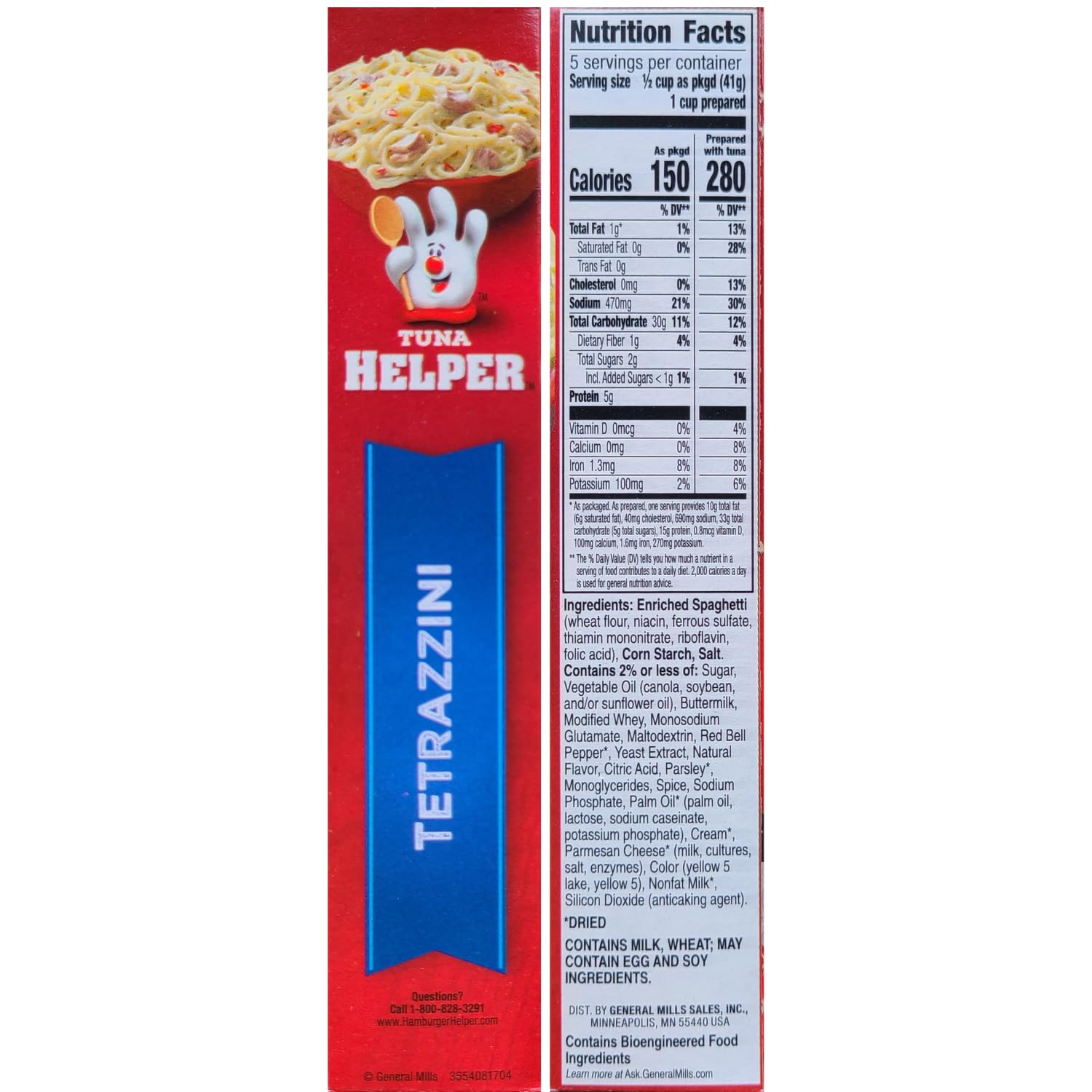 Paquete variado de comida de pasta de tetrazzini con queso y atún en caja, con 4 cajas de ayudante de atún y paño de limpieza Brightest Place