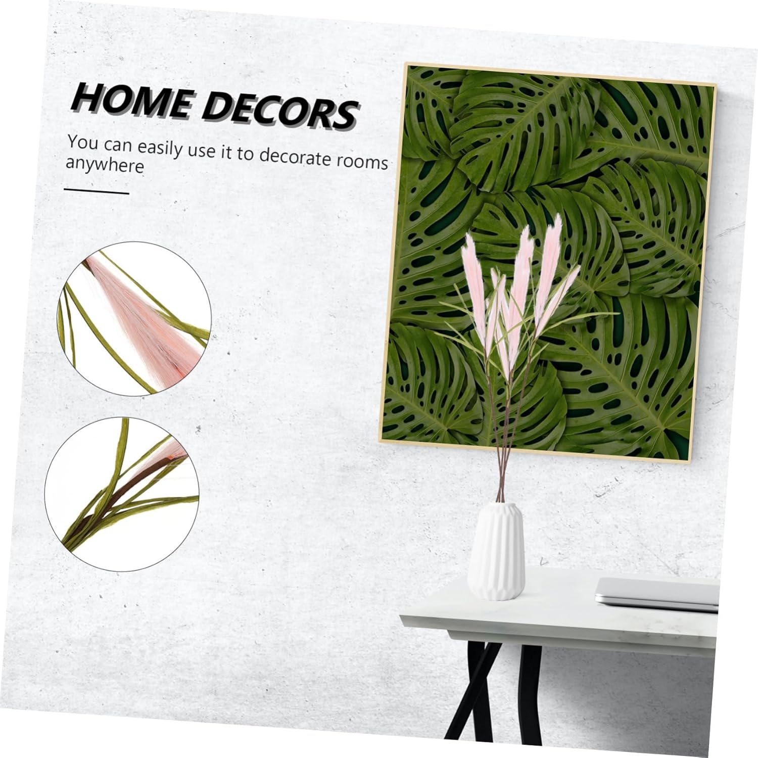 Abaodam 16 Pcs Simulated Reed Grass Natural Dried Artificial Dried Flowers Bouquet Flower Arrangement Grass Decorative Grass Home Accessories Vase