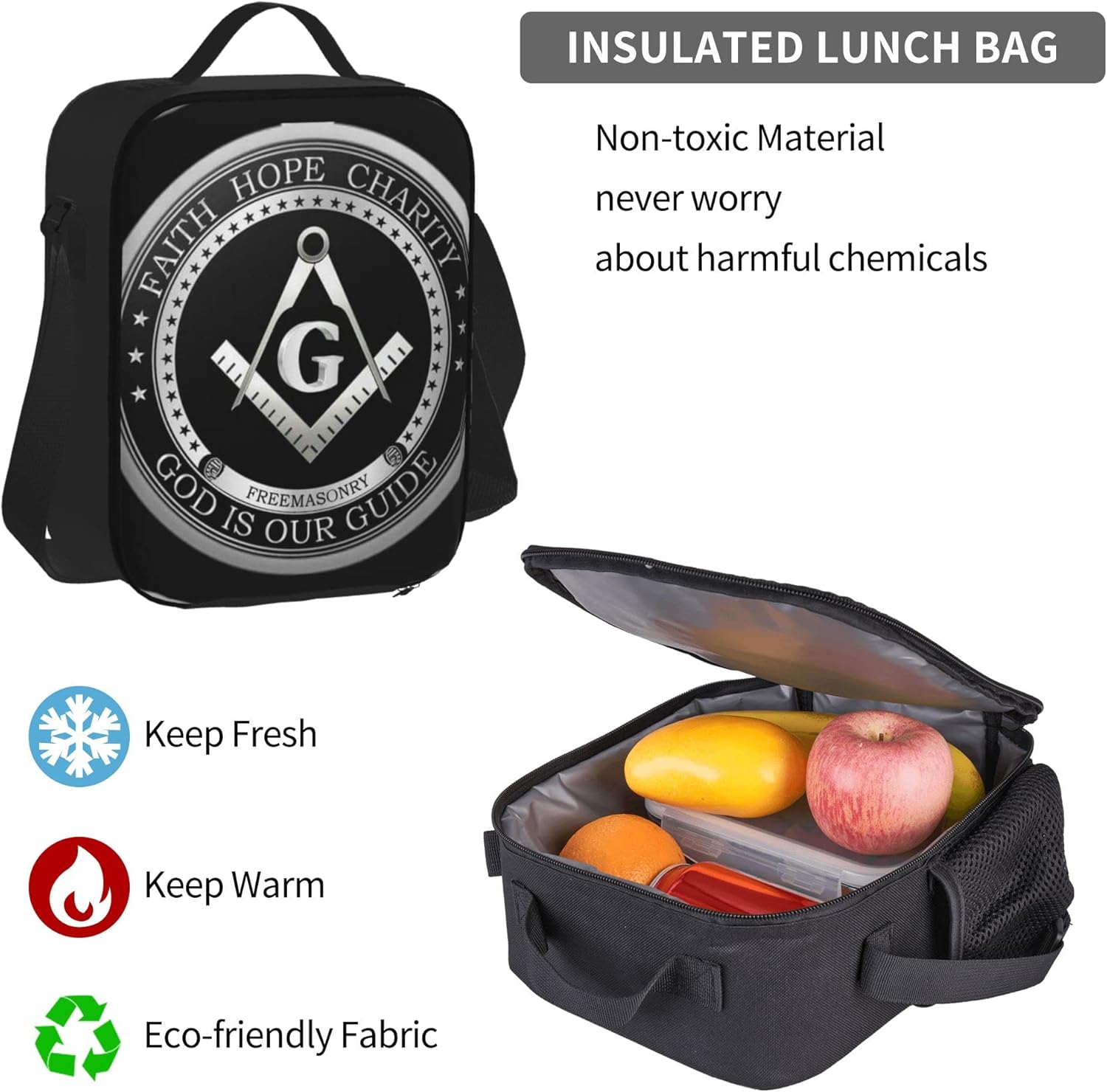 Juego de mochila de 3 piezas para niños y niñas (bolsa escolar + estuche + combinación de bolsa de almuerzo), Negro -, Mochila, viaje