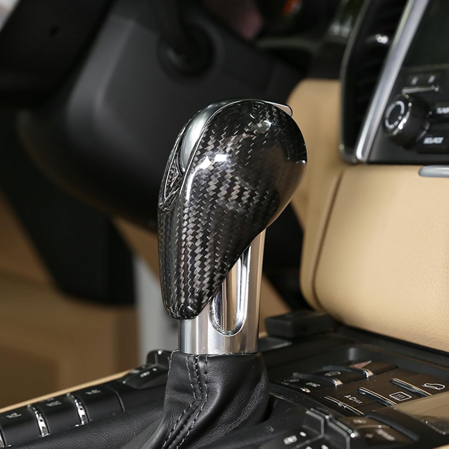 RURZTDAKM Cubierta decorativa de fibra de carbono real para coche, para Porsche Boxster Cayman Macan Panamera 911 718, accesorios para interiores de