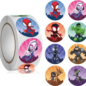 Spidey and His Amazing Friends – Calcomanías para niños, 500 unidades, Spidey y sus increíbles amigos, suministros de decoración de fiesta de Spidey and His Amazing Friends – Calcomanías para niños, 500 unidades, Spidey y sus increíbles amigos, suministros de decoración de fiesta de