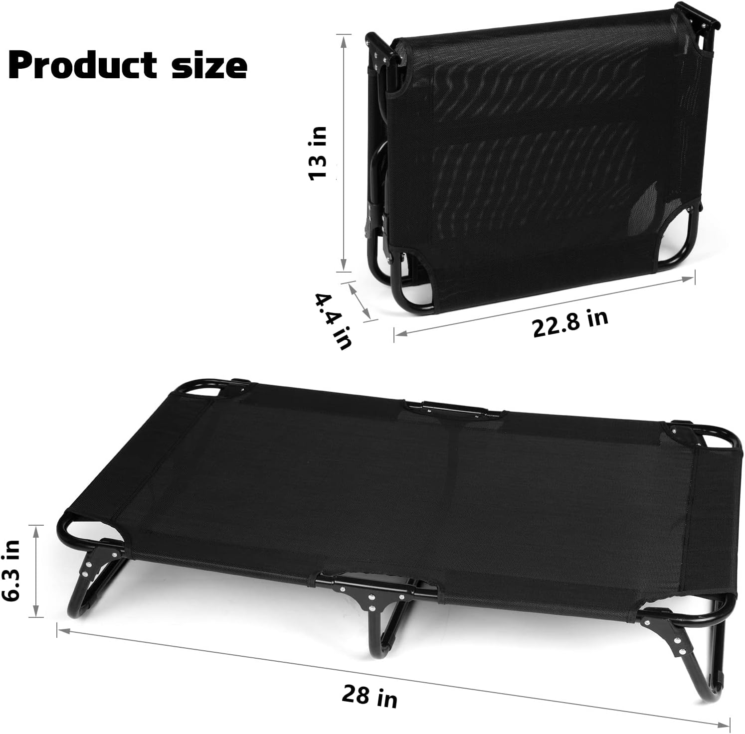 Cama elevada para perro, cama elevada plegable para perro, cama elevada para mascotas con malla lavable y transpirable, cama portátil para perros