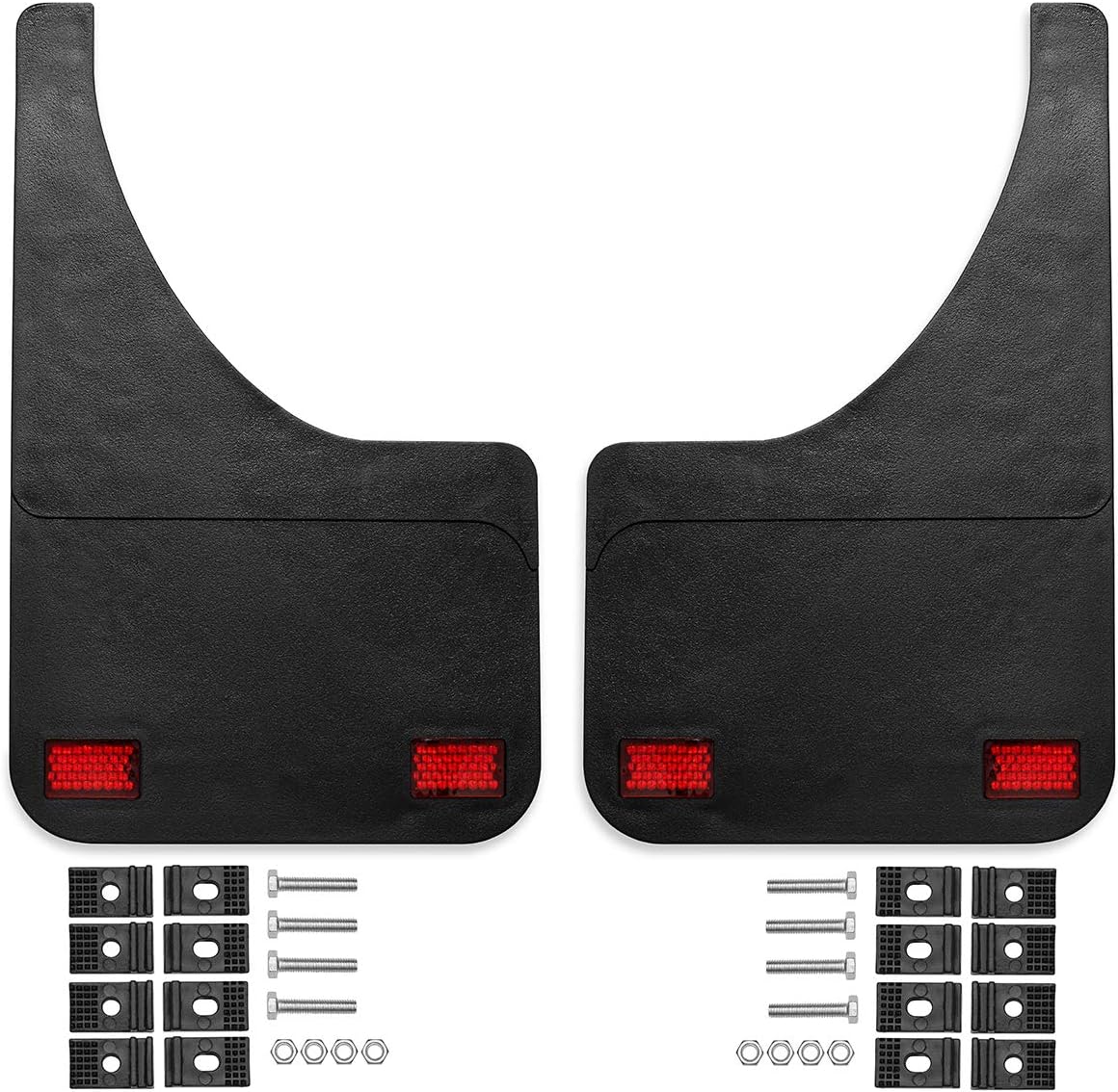 Swiss Drive – Aletas universales para barro, protectores de goma para automóviles, 2 aletas con tornillos de fijación, fáciles de instalar,