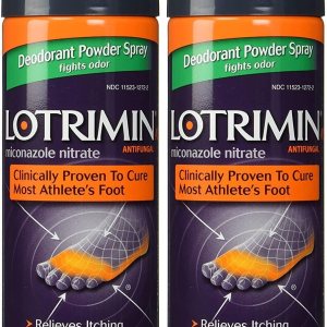 Lotrimin Af Miconazole – Desodorante de nitrato antifúngico en polvo, 4.6 onzas, paquete de 2 Lotrimin Af Miconazole – Desodorante de nitrato antifúngico en polvo, 4.6 onzas, paquete de 2