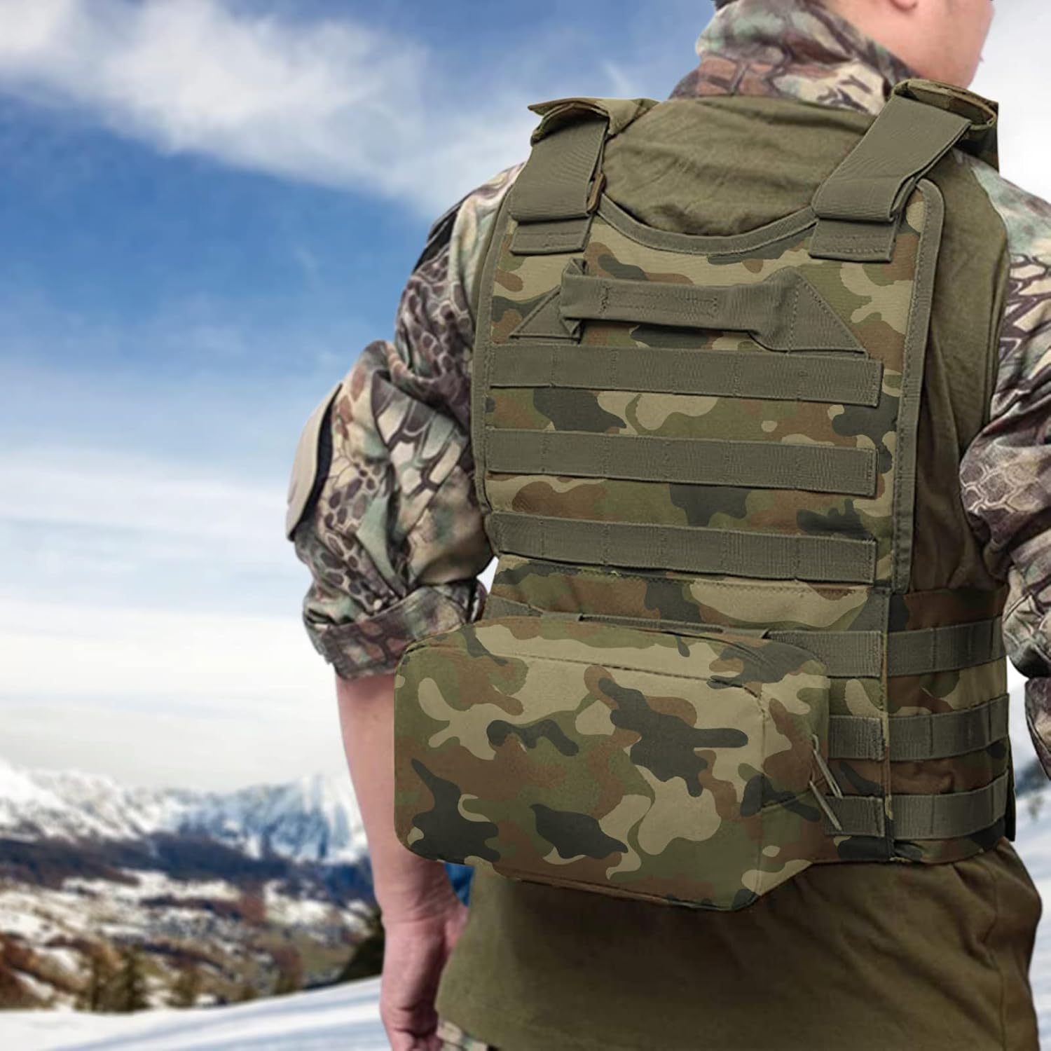 Chaleco MOLLE táctico de caza, bolsa de herramientas para entrenamiento militar, chaleco protector modular para intemperie paintball juegos CS