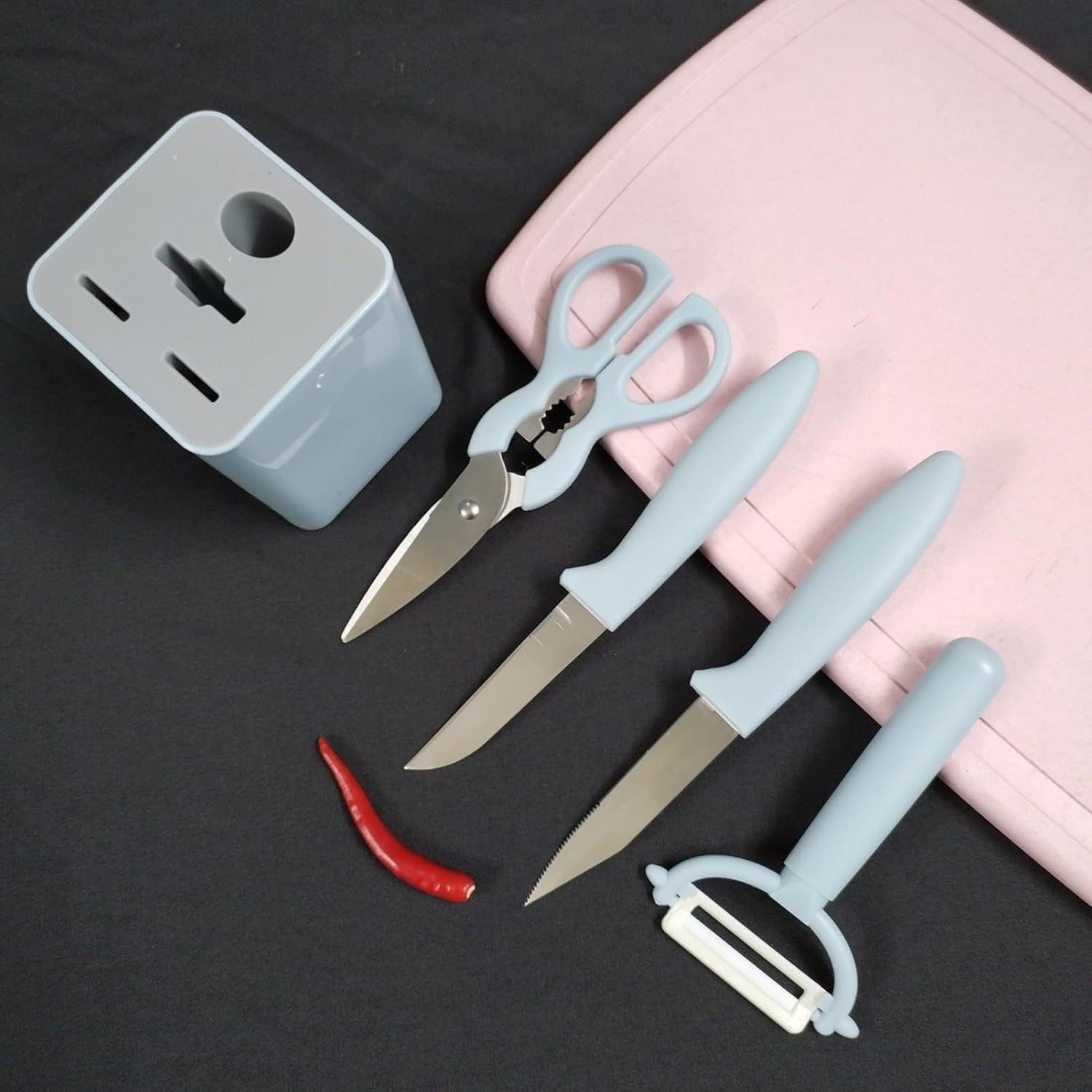 Cuchillo de pelar Juego de cuchillos de frutas Tijeras de cocina multiusos Pelador de verduras