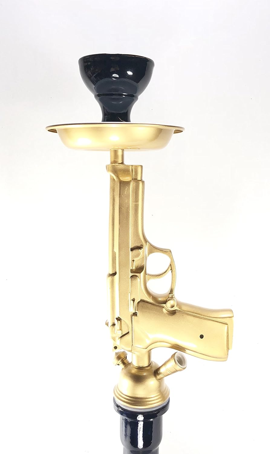 Zebra Smoke Pistola pequeña Pipa de vidrio cachimba (oro)
