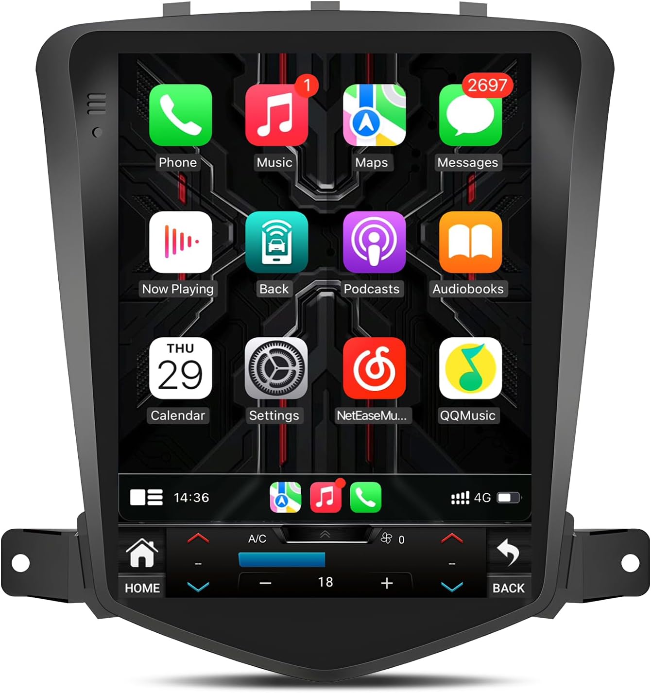5G WiFi 4+32 GB Radio de coche para Chevrolet Chevy Cruze 2009-2015 2016 Limited 10.4 pulgadas Octa Core Tesla estilo coche estéreo IPS pantalla