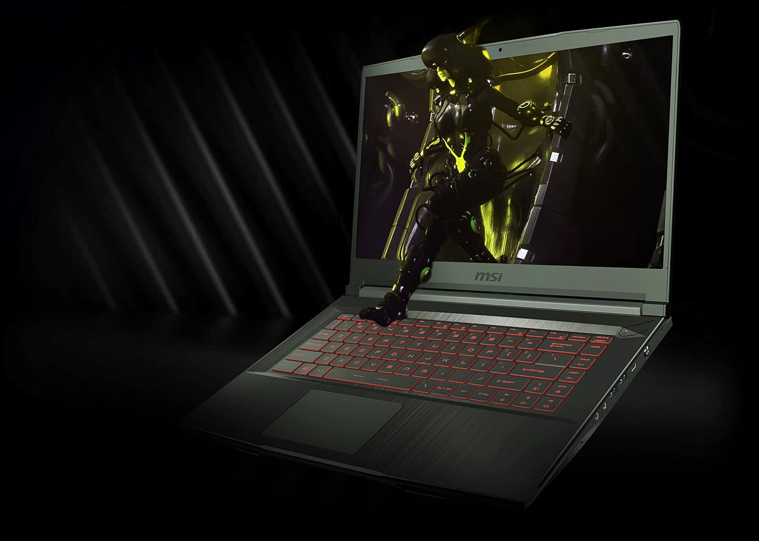 MSI Laptop delgada para juegos GF63, 15.6″ FHD 144Hz, Intel i5-11400H, RTX 3050, 16GB RAM, 512GB NVMe SSD, Windows 11, aluminio negro