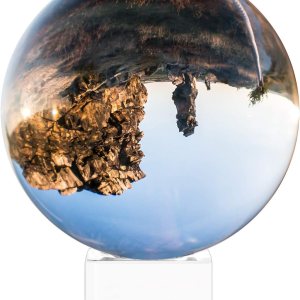 Navaris Bola de cristal transparente, globo K9 transparente de 3.937 in para adivinación de meditación, accesorio de esfera de fotos para decoración Navaris Bola de cristal transparente, globo K9 transparente de 3.937 in para adivinación de meditación, accesorio de esfera de fotos para decoración