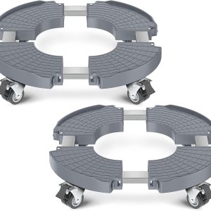 sanyi Organizador para plantas con ruedas, paquete de 2 soportes ajustables de 15 a 21 pulgadas con ruedas, soporte para plantas resistente con sanyi Organizador para plantas con ruedas, paquete de 2 soportes ajustables de 15 a 21 pulgadas con ruedas, soporte para plantas resistente con