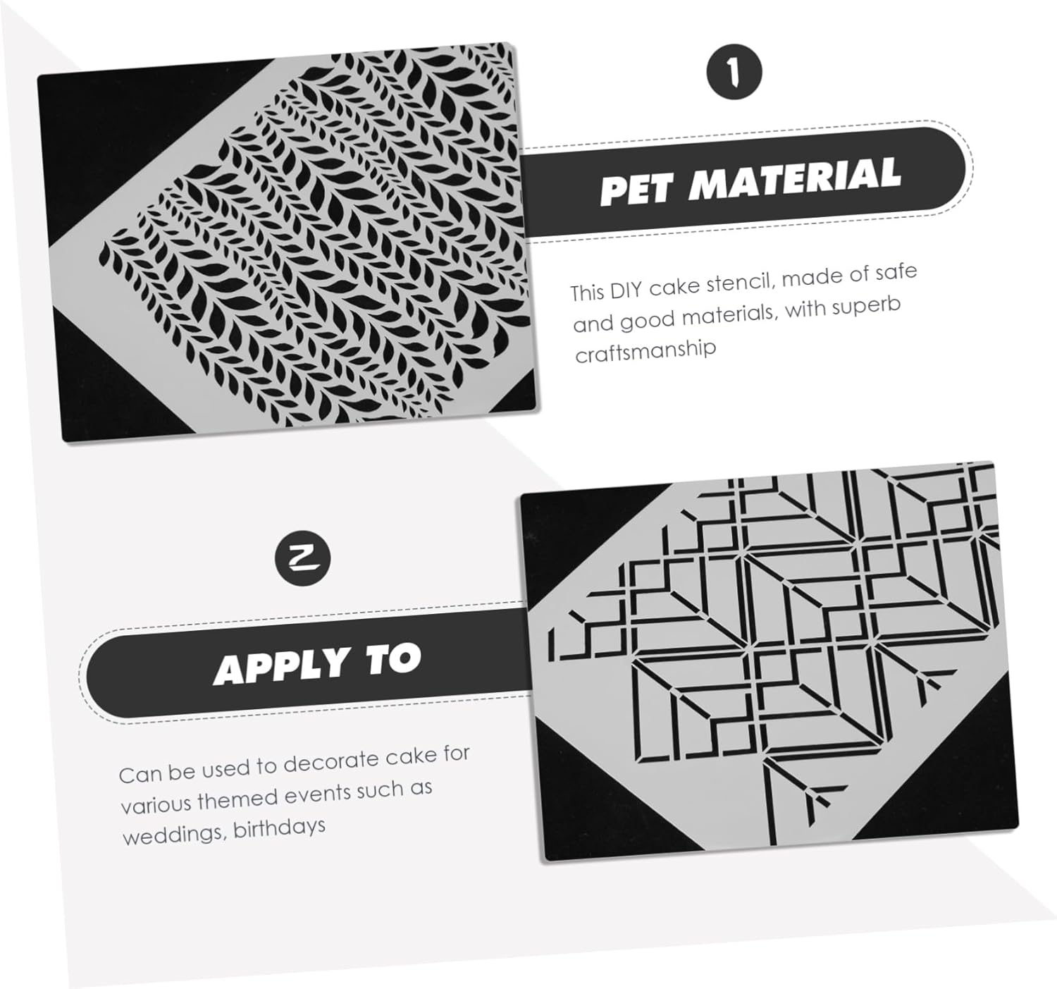 EXCEART Plantillas de impresión de tartas de herramientas, plantillas de manualidades para pintar moldes de impresión de tartas, suministros de