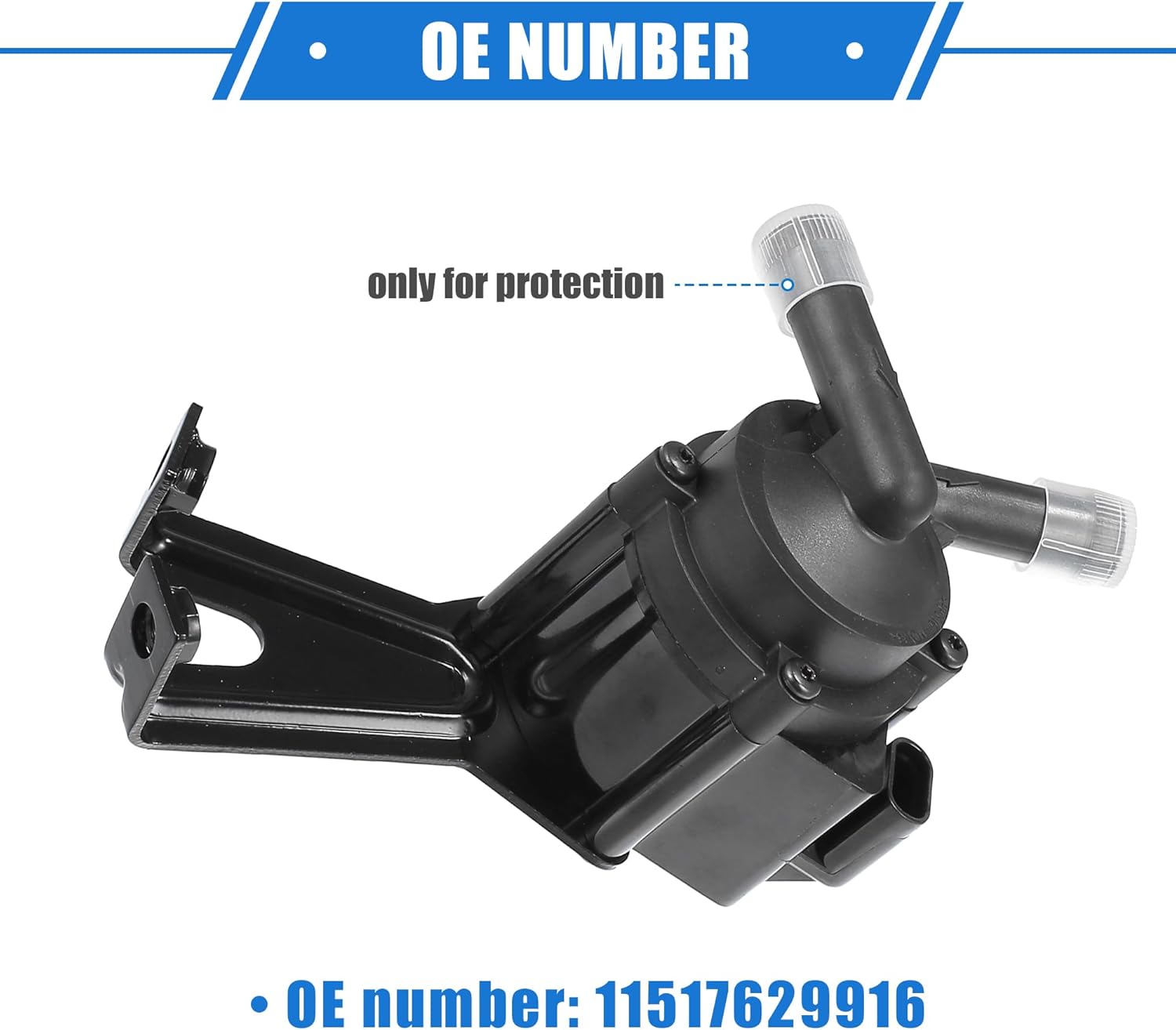 Inversor de enfriamiento de la bomba de agua del motor auxiliar del coche compatible para BMW 550i M5 M6 X5, plástico duradero negro