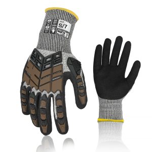 Graloky Guantes de trabajo de seguridad, guantes de impacto para hombres y mujeres, resistentes a los cortes, antideslizantes, resistentes con Graloky Guantes de trabajo de seguridad, guantes de impacto para hombres y mujeres, resistentes a los cortes, antideslizantes, resistentes con
