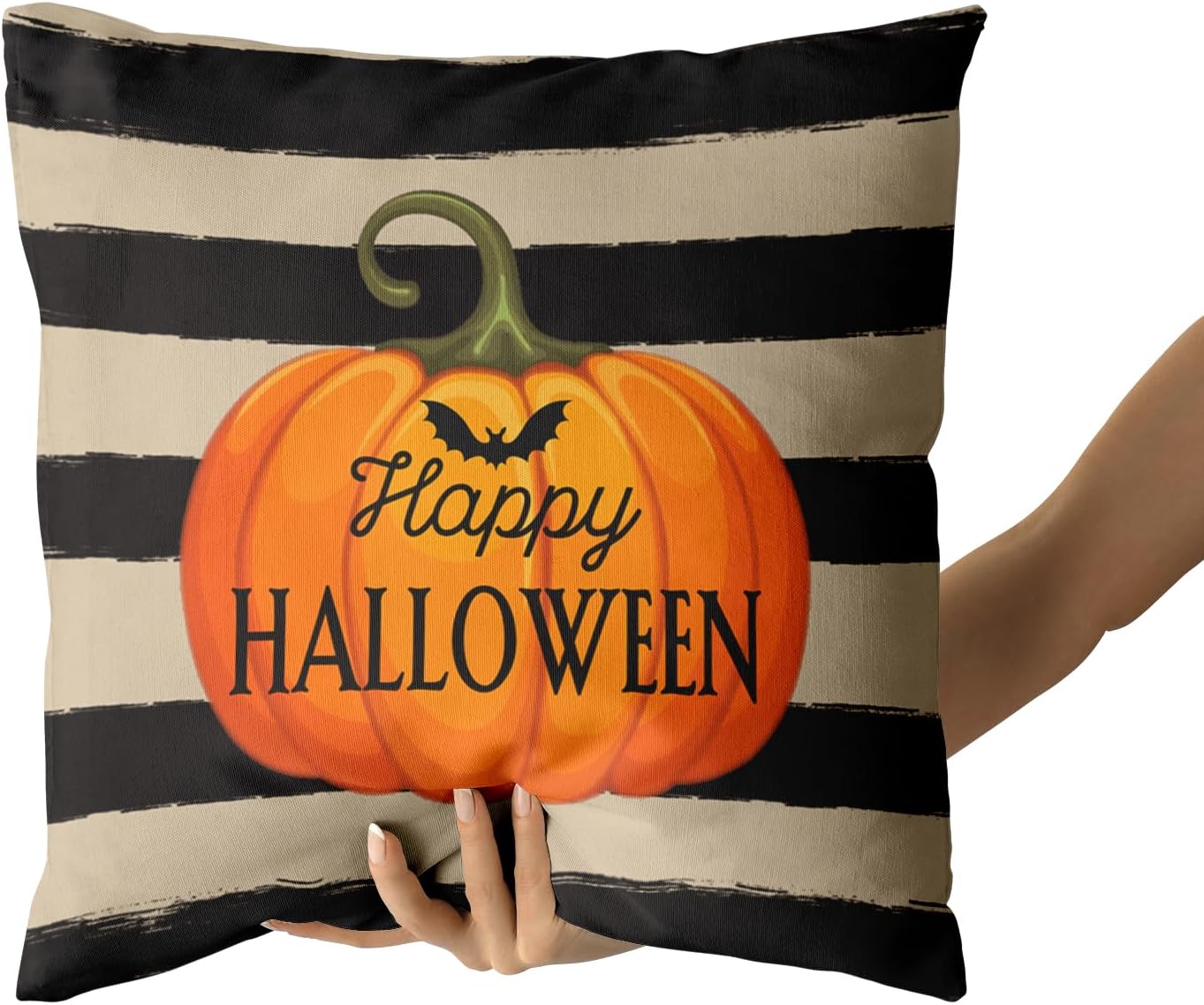 Fundas de almohada de Halloween de 18 x 18 pulgadas, fundas de almohada decorativas de calabaza de Halloween para festival, funda de almohada