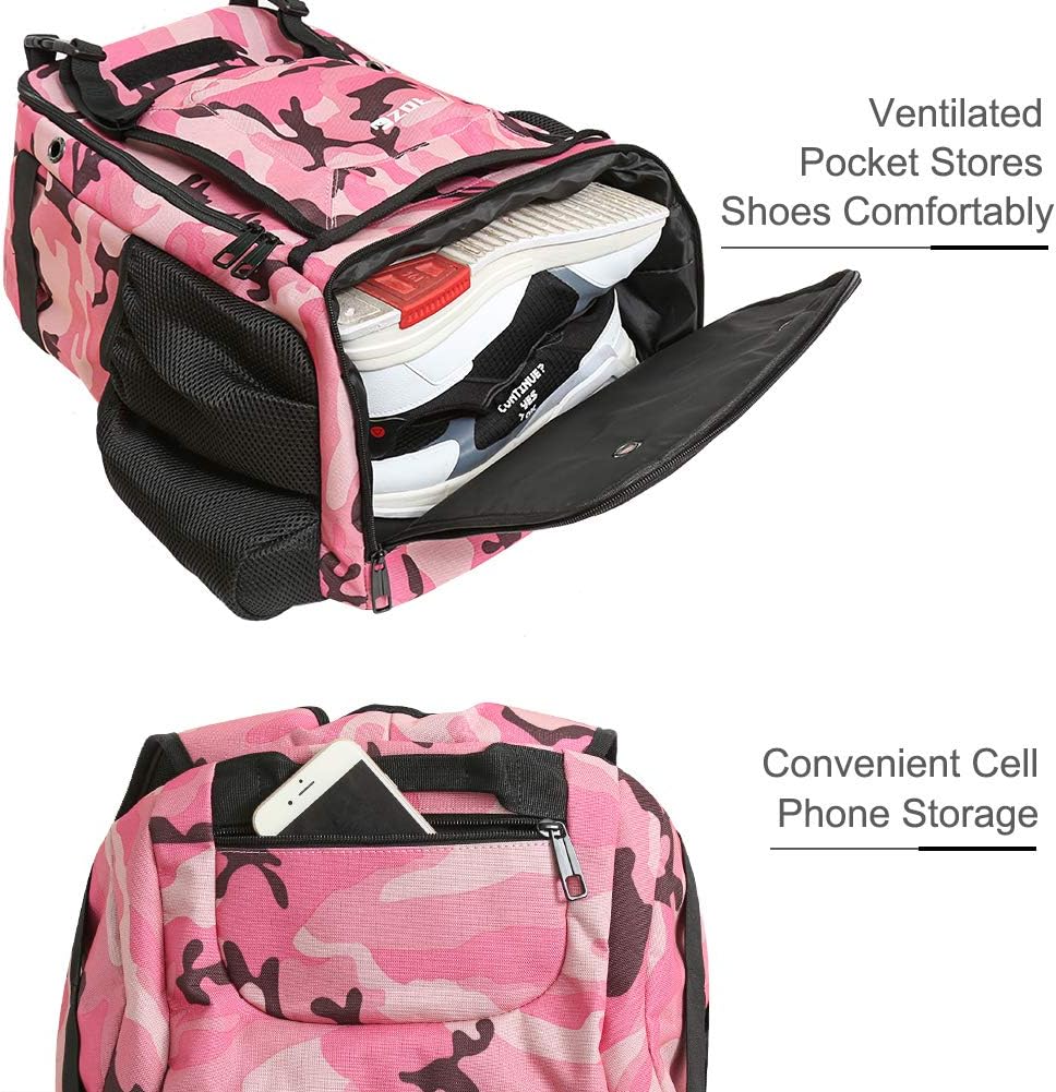 ZOEA – Mochila para bate de béisbol para niños y equipo de softbol y herramientas para jóvenes y adultos, gran capacidad para 4 bates, casco,