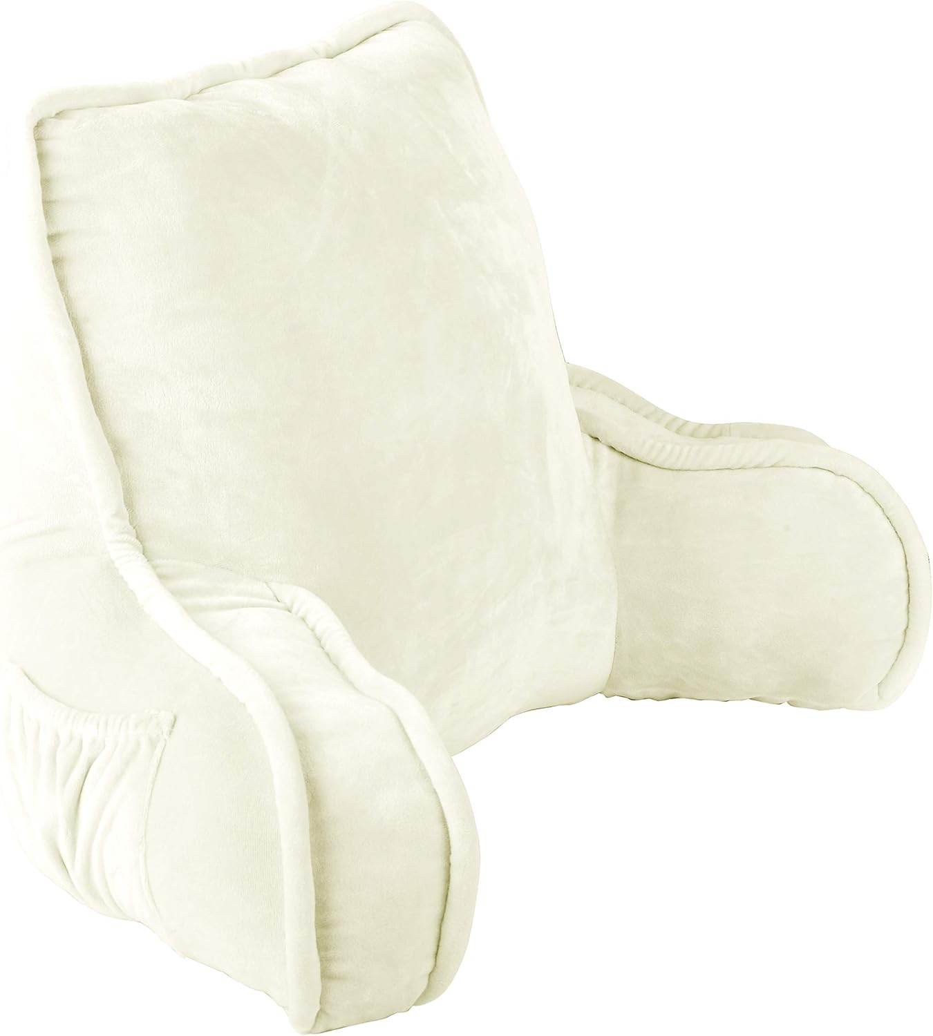 Home Soft Things Funda de almohada de lectura y relleno súper suave, necesita montaje, almohada de respaldo para sentarse en la cama con bolsillos