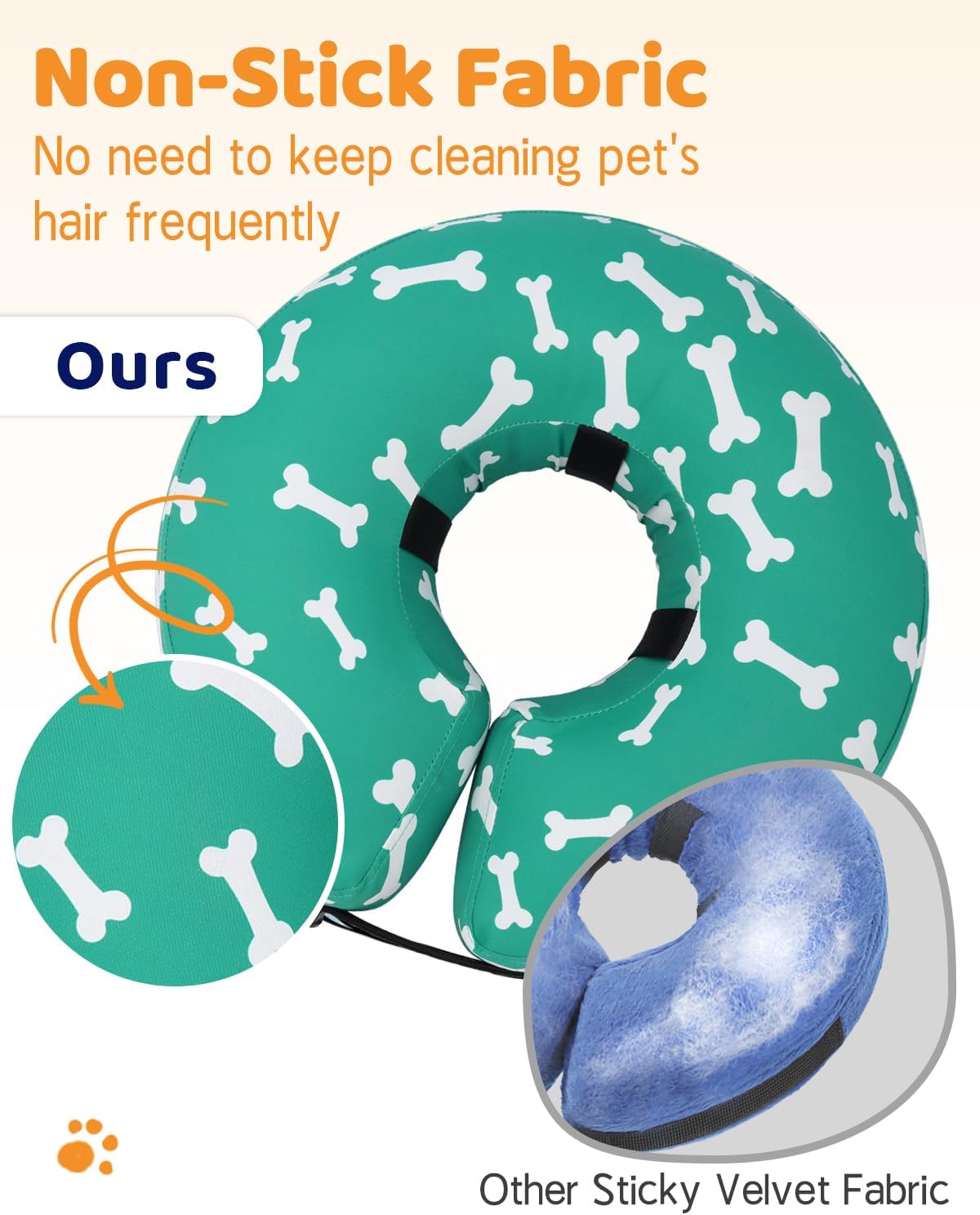 Supet Collar inflable de cono de perro alternativo después de la cirugía, collar de dona para recuperación de cuello de perro, collar E para