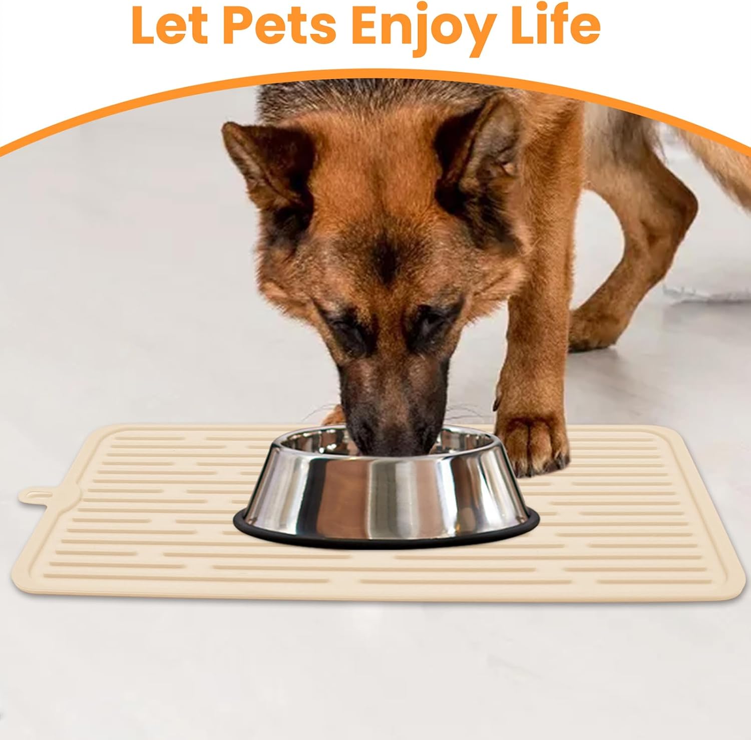 Ptlom Mantel individual para mascotas para perros y gatos, antideslizante, impermeable, tapete de alimentación para perros que evita el