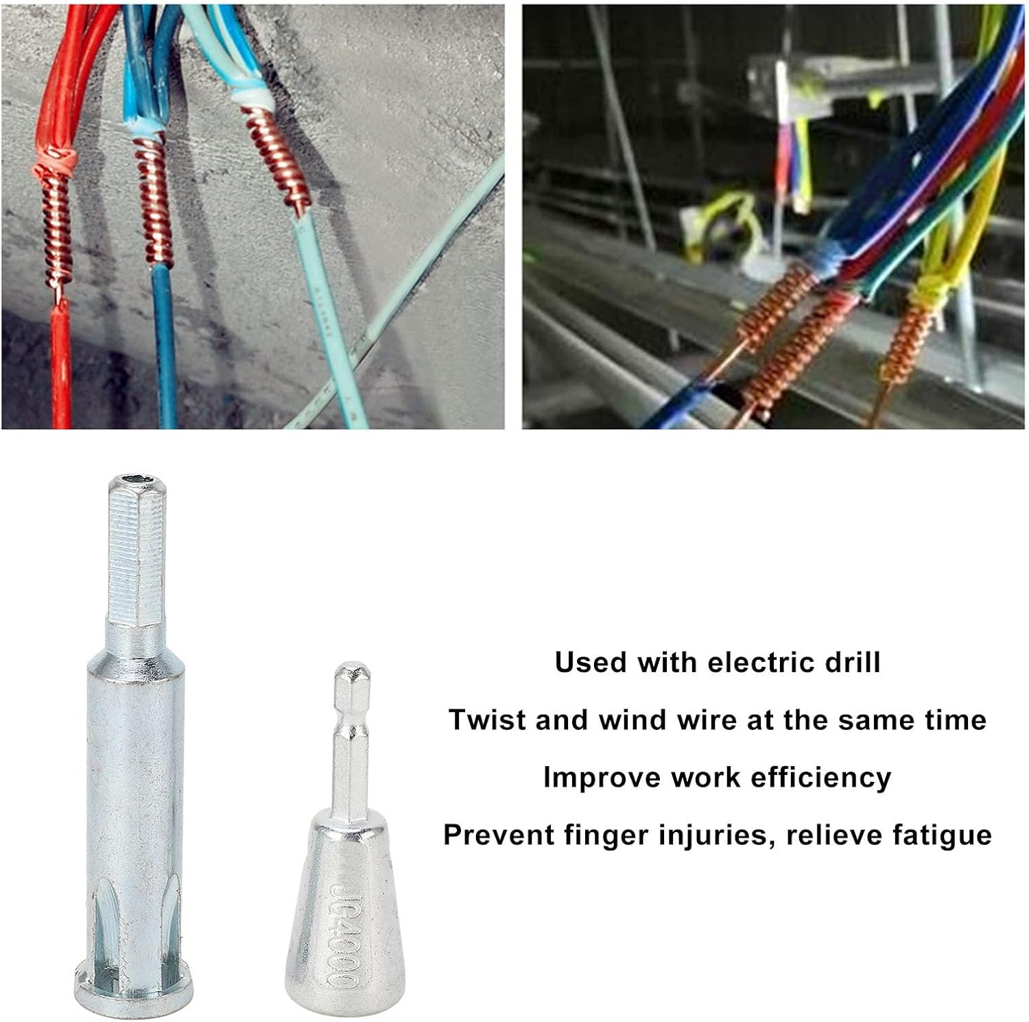 Herramientas de torsión de alambre Eléctrico Pelacables y Twister Conector rápido Herramienta de alambre giratorio para conductores de taladro