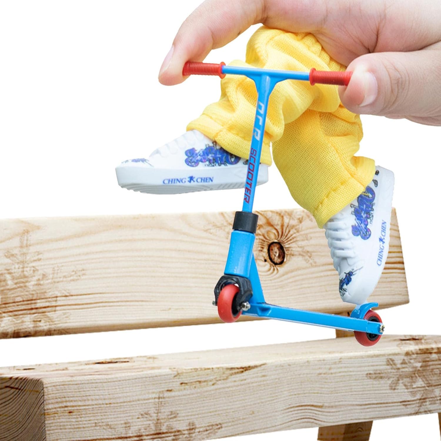 Scooter de dedo, juego de scooter de dedo de aleación con scooters, zapatos de dedos, accesorios para tablero de dedos para movimiento de la punta