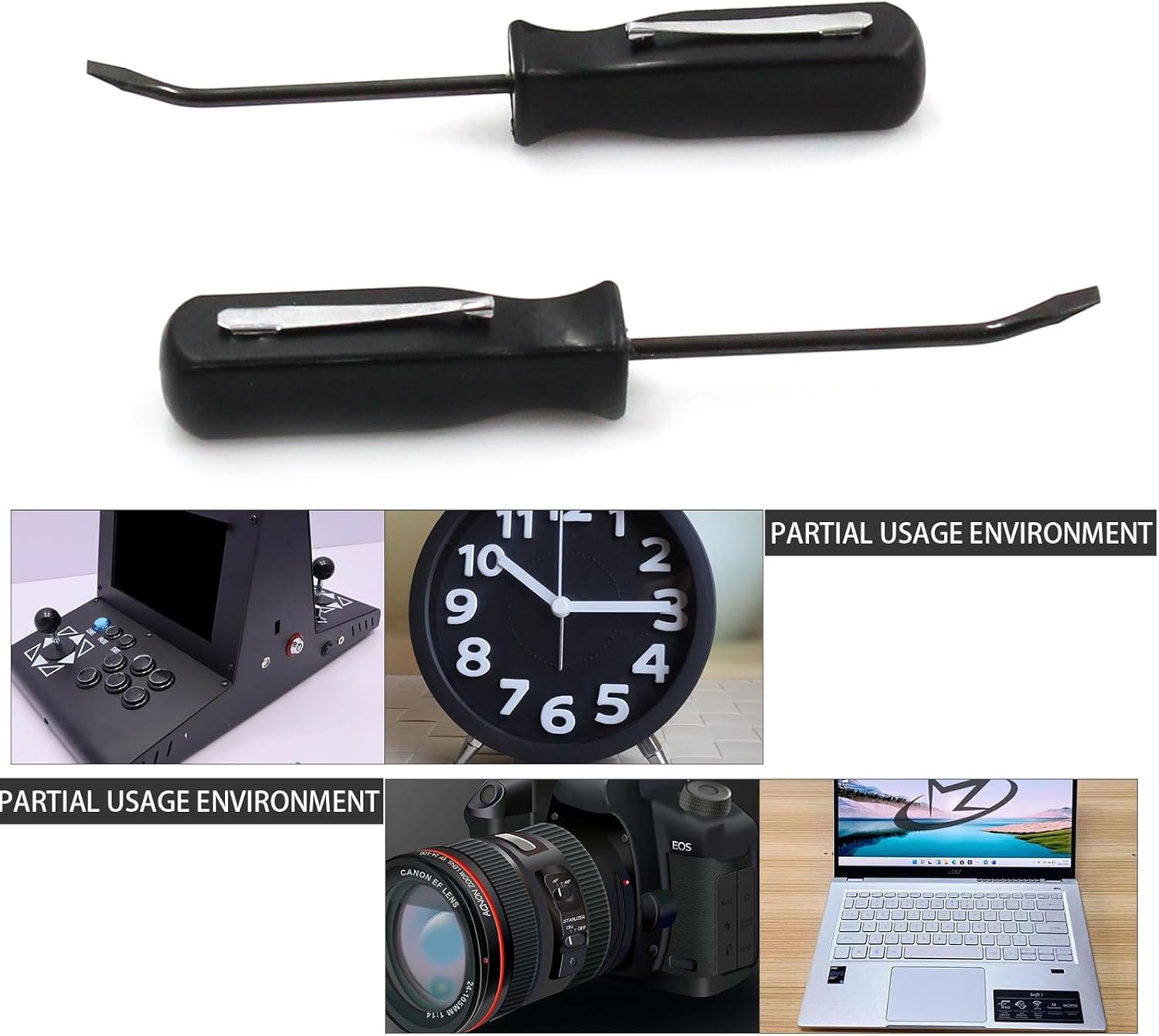 Multifunción Mini Pocket Pry Bar con Clip de Bolsillo 4.5 “Longitud Negro Herramienta de Reparación de Coches 3 Unids