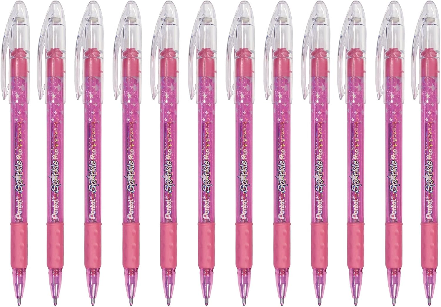 Pentel Sparkle Pop K91-DP – Bolígrafo de gel metálico, (0.039 pulgadas), línea llamativa, rosa
