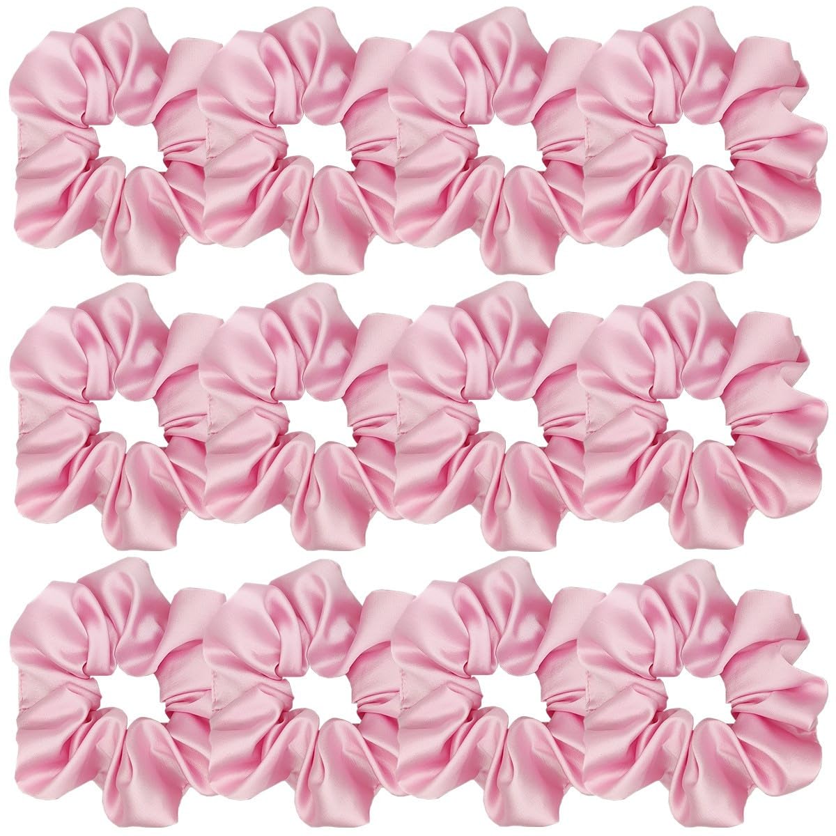12 coleteros de seda satinada suaves para el cabello, bandas para el cabello de moda, cuerdas elásticas para coletas, accesorios para el cabello
