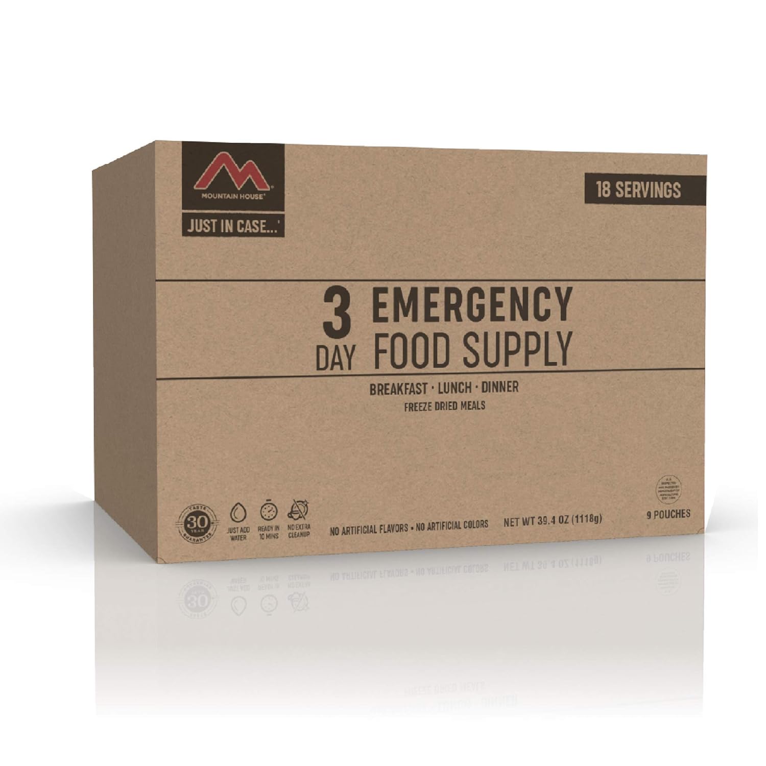 Mountain House Suministro de alimentos de emergencia de 3 días  Alimentos liofilizados de supervivencia y emergencia  Kit de 18 porciones y de fin