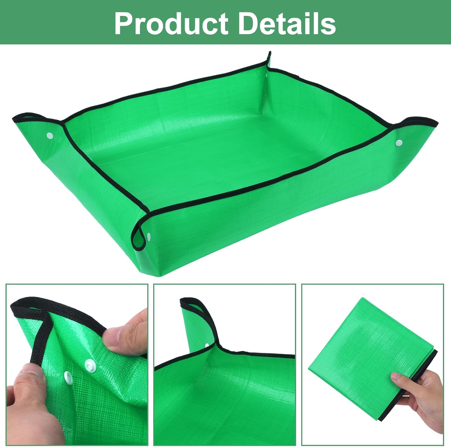 Tapete de jardinería portátil de polietileno para trasplante de plantas, impermeable, tapete de trasplante para suculentas, tapete de jardinería