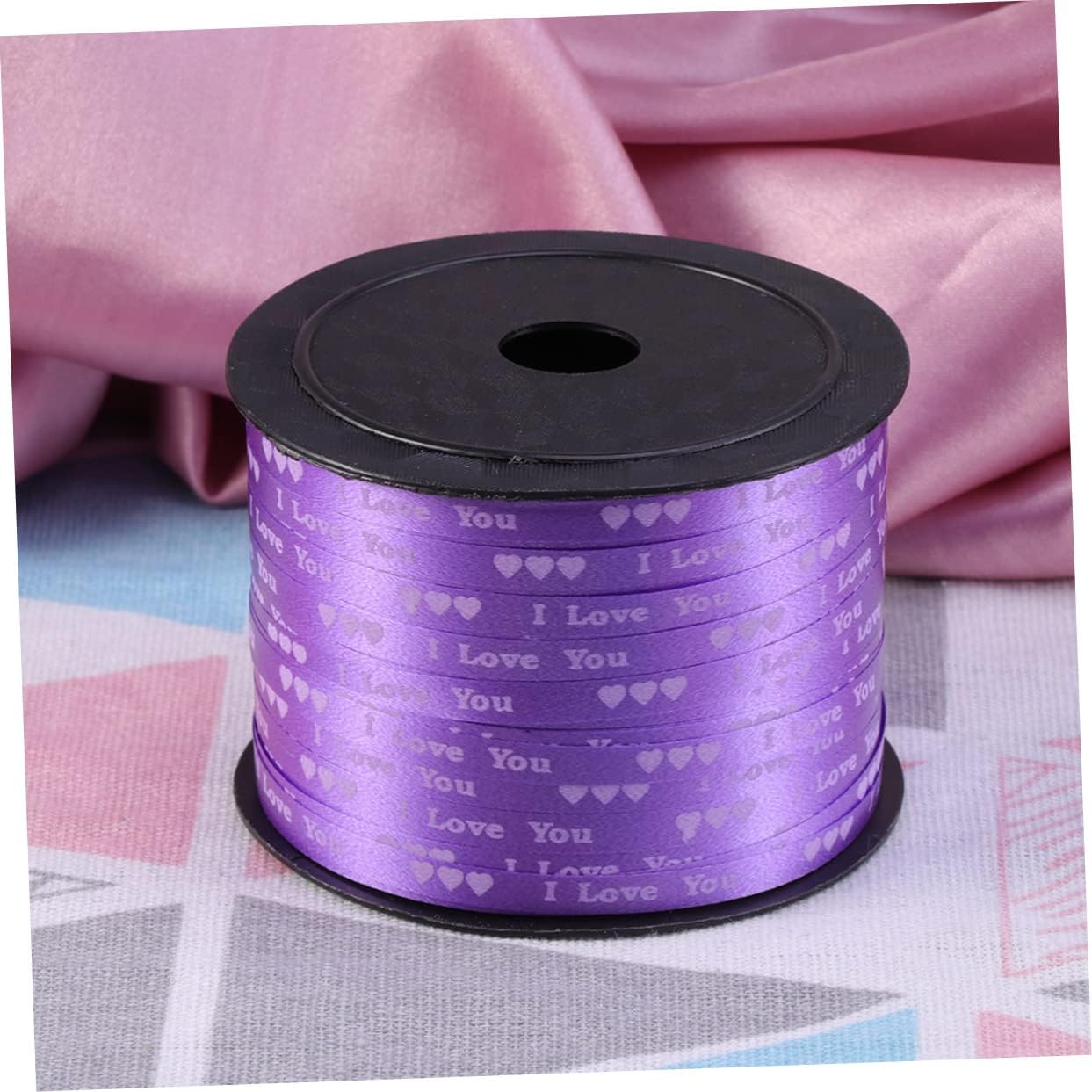 NOLITOY 3 Uds. 100 cintas para manualidades, color morado, para manualidades, cinta de Navidad, cinta de poliéster, cinta decorativa para rizar, San