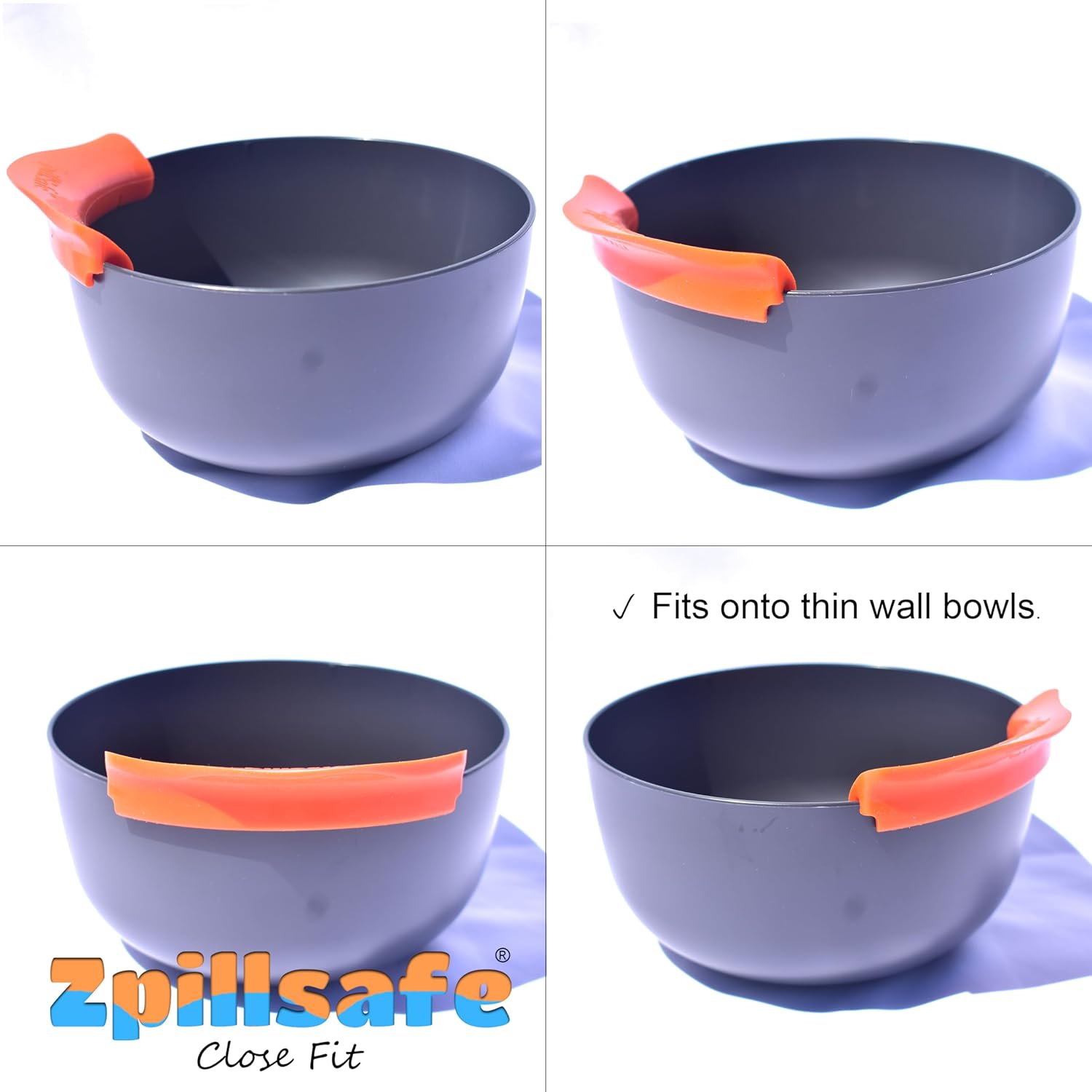 ZpillSafe Close Fit – Paquete de 2 embudos de pintura de cocina innovadores hechos de silicona para recipientes de líquidos de pared delgada de 2 a