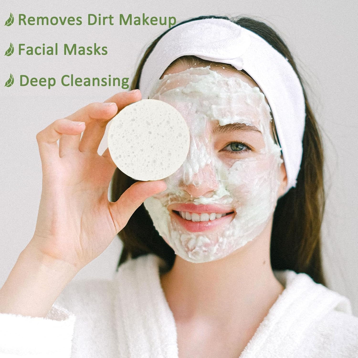300 esponjas faciales comprimidas para limpieza de celulosa natural, esponja cosmética de spa para limpieza facial, maquillaje exfoliante o