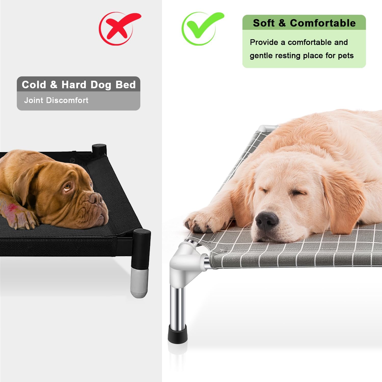 Cama elevada para perros, cuna para mascotas, camas para perros grandes  Cama elevada desmontable para gatos y perros grandes
