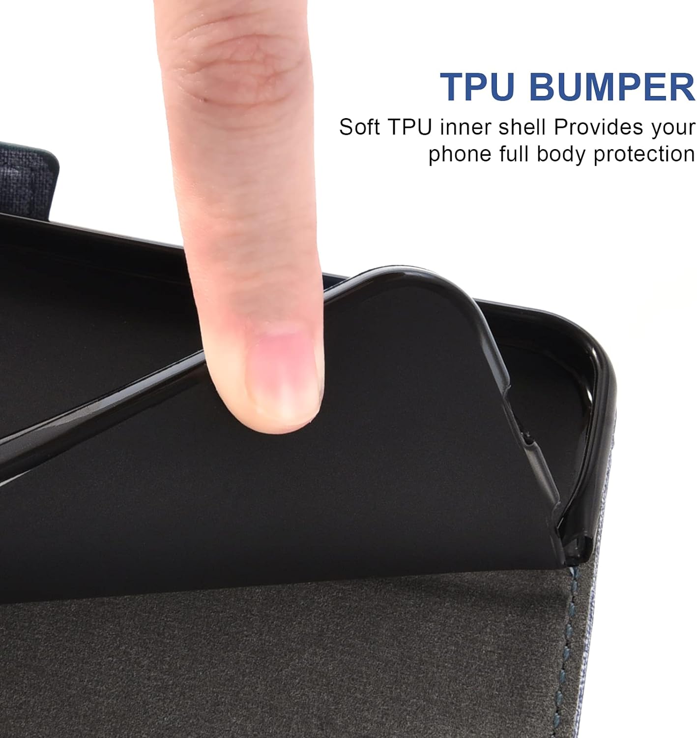 Asuwish Compatible con Samsung Galaxy Xcover 44S – Funda tipo cartera con protector de pantalla de vidrio templado y soporte de cuero para tarjetas,