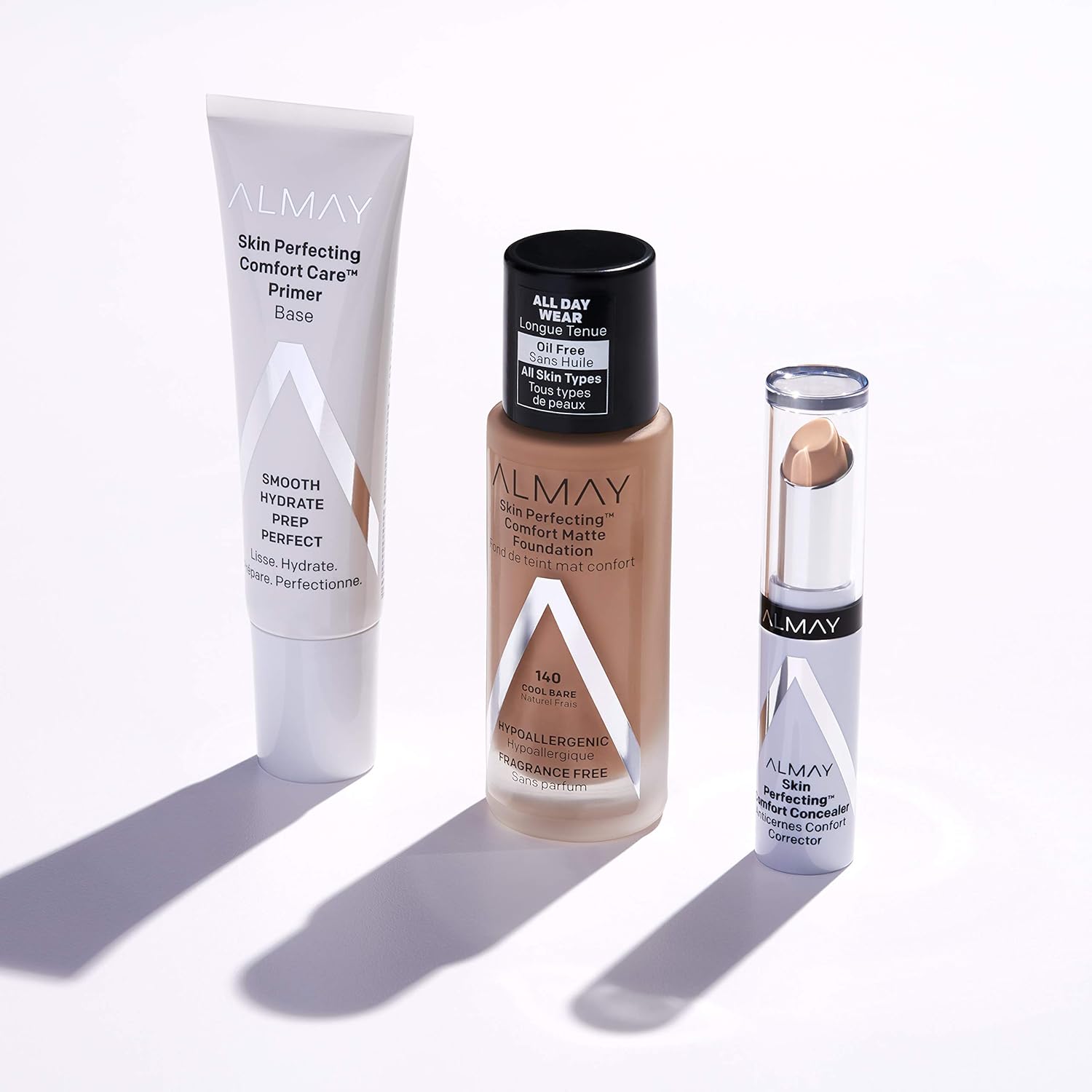 Almay Corrector, maquillaje facial, corrector de cobertura completa, acabado mate, sin aceite, hipoalergénico, sin fragancia, probado por