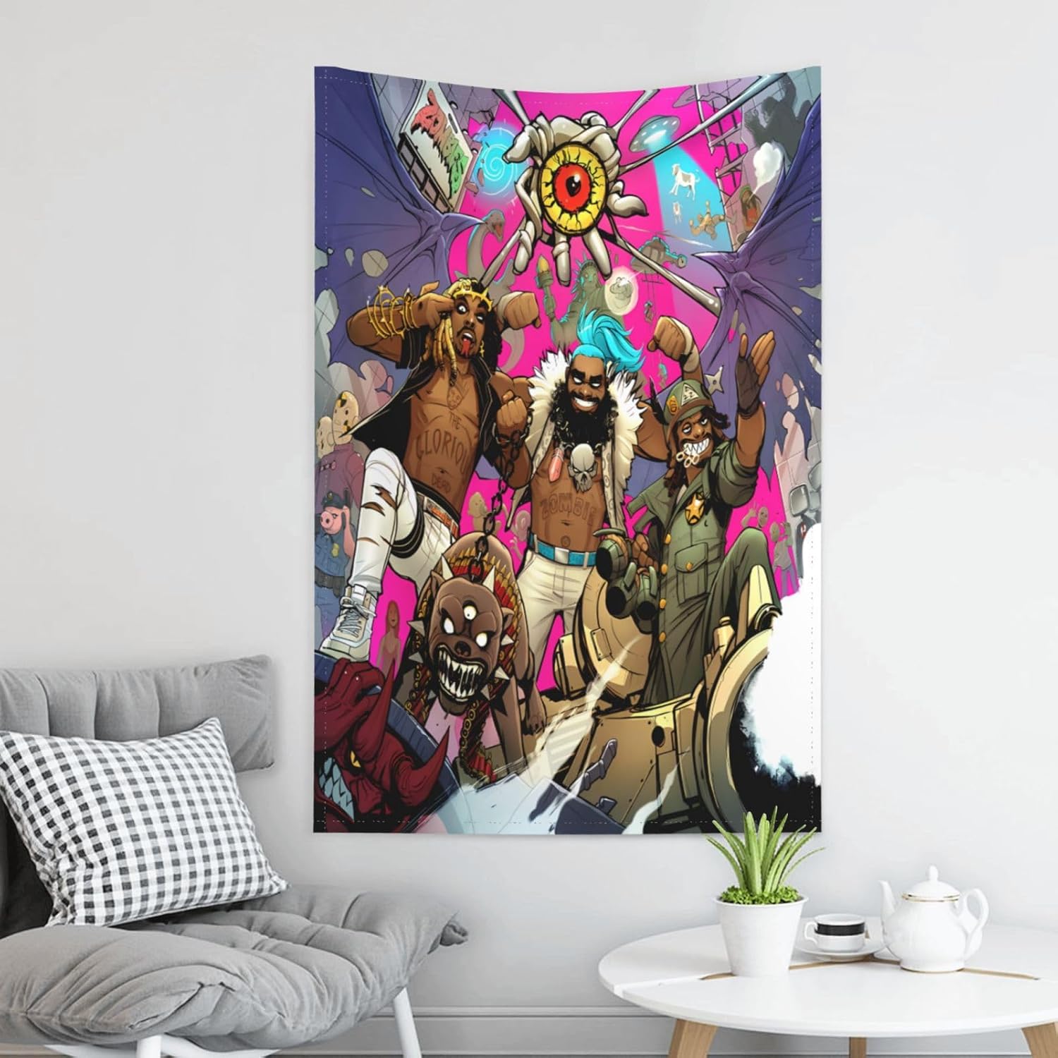 BESUCHER Flatbush Hip Hop Zombies – Tapiz de banda de música para colgar en la pared, tapiz decorativo para dormitorio, hogar, habitación, fiesta,