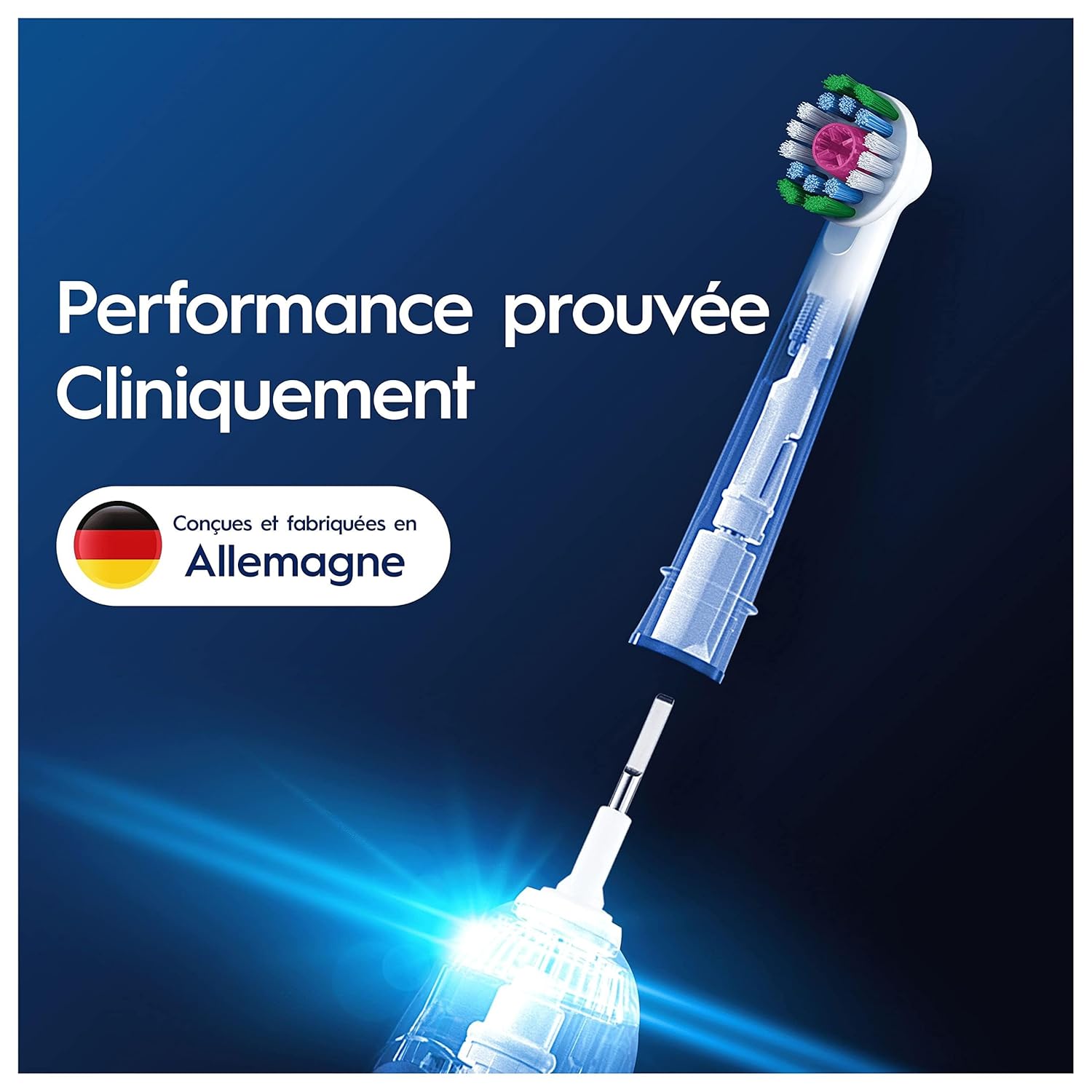 Oral-B Pro 3D – Cabezal de cepillo de dientes eléctrico, cerdas en forma de X y taza de pulido única para blanquear los dientes y eliminar manchas