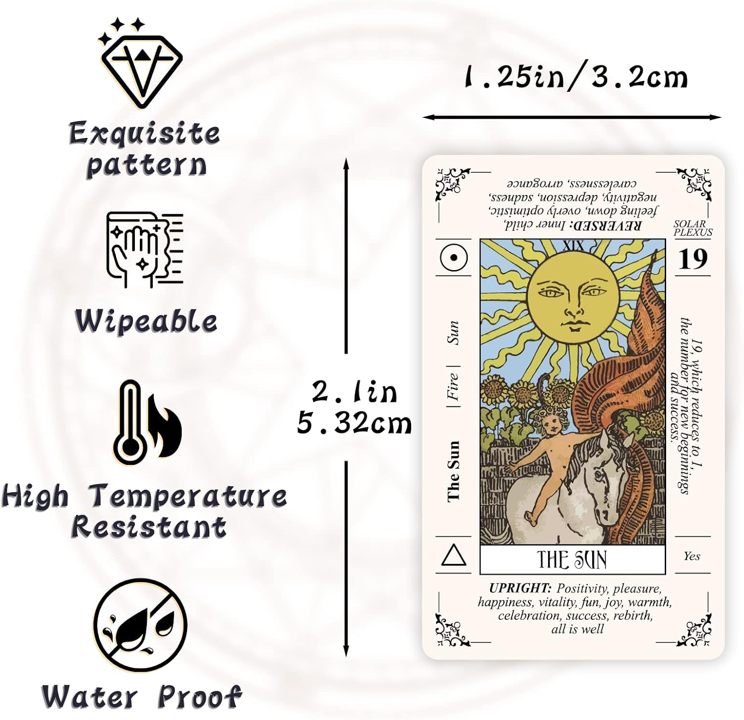 Mini calcomanías de tarot, 176 unidades, bricolaje, 2 juegos de cartas de tarot para principiantes con significados en ellos, calcomanías de vinilo