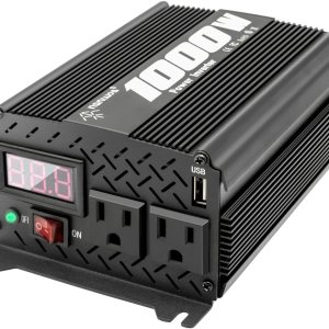 Inversor de 1000 vatios 1000 W, inversor de 12 V a 110 V120 V, inversor de corriente para camiones, vehículos semi camiones, convertidor de 12 V a Inversor de 1000 vatios 1000 W, inversor de 12 V a 110 V120 V, inversor de corriente para camiones, vehículos semi camiones, convertidor de 12 V a