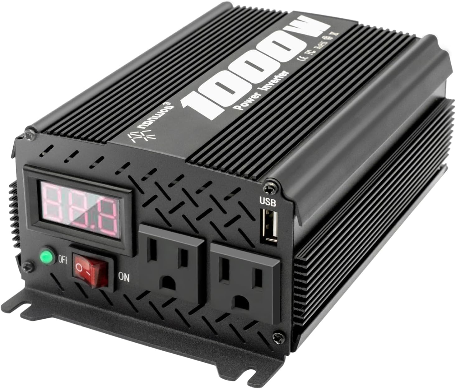 Inversor de 1000 vatios 1000 W, inversor de 12 V a 110 V120 V, inversor de corriente para camiones, vehículos semi camiones, convertidor de 12 V a