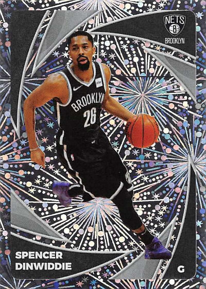 2020-21 Panini Stickers #133 Spencer Dinwiddie FOILStar Player Official NBA Basketball Album Sticker Measuring 2.75 inch tall X 2 inches wide in Raw