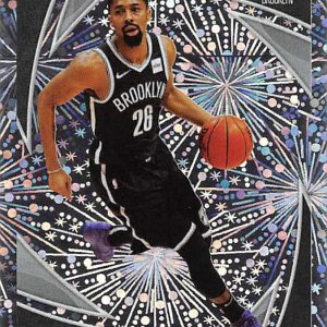 2020-21 Panini Stickers #133 Spencer Dinwiddie FOILStar Player Official NBA Basketball Album Sticker Measuring 2.75 inch tall X 2 inches wide in Raw 2020-21 Panini Stickers #133 Spencer Dinwiddie FOILStar Player Official NBA Basketball Album Sticker Measuring 2.75 inch tall X 2 inches wide in Raw