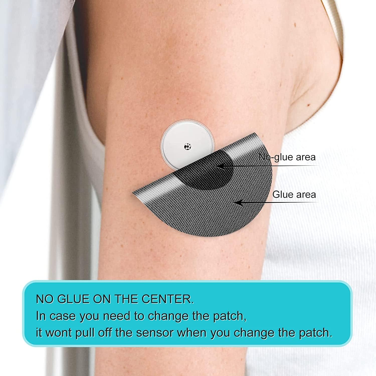 Cubiertas de sensor para Freestyle Libre, 30 parches adhesivos para sensor impermeables y a prueba de sudor, cinta de sobreparche para sensor CGM